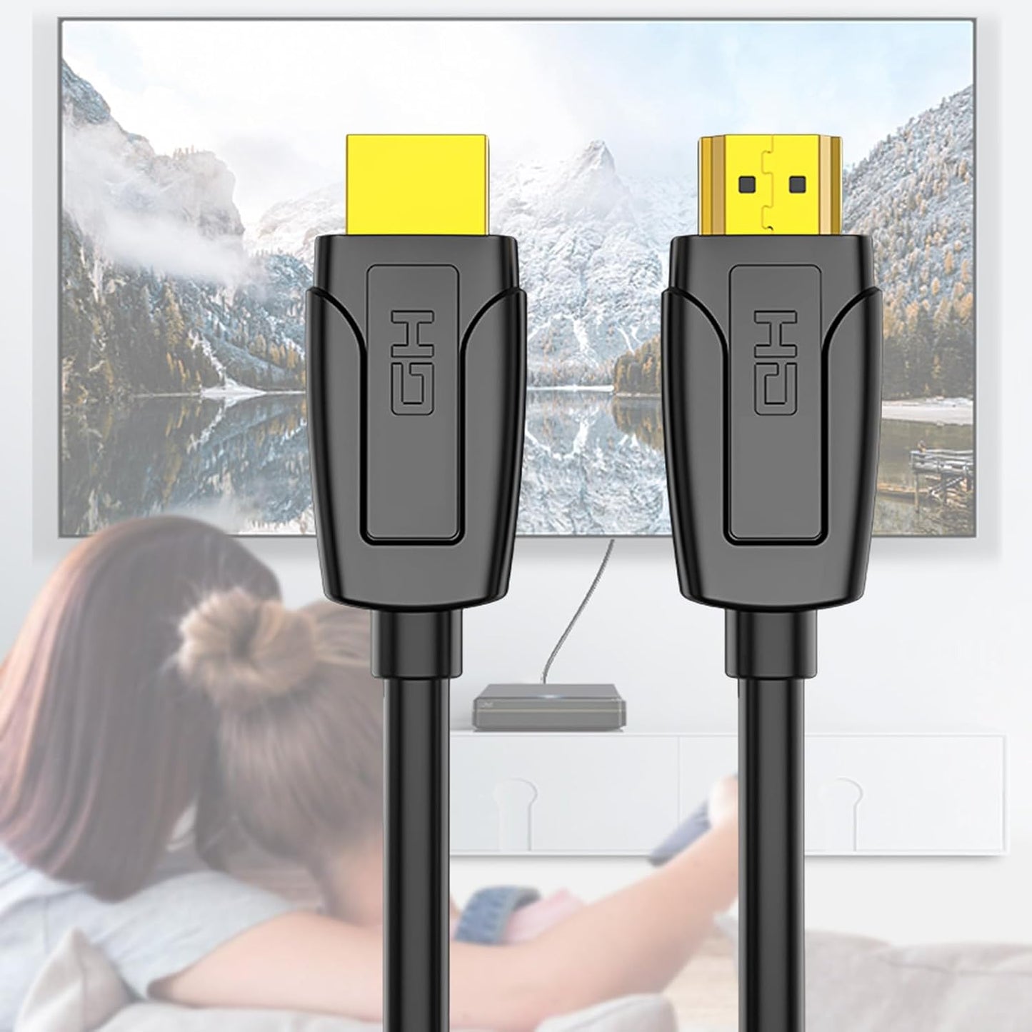 BTDCVS HDMI2.0 4K60Hz 18Gbps Cable Video Cord Transfer for TVs Computer Projectors Gaming Consoles Visuals