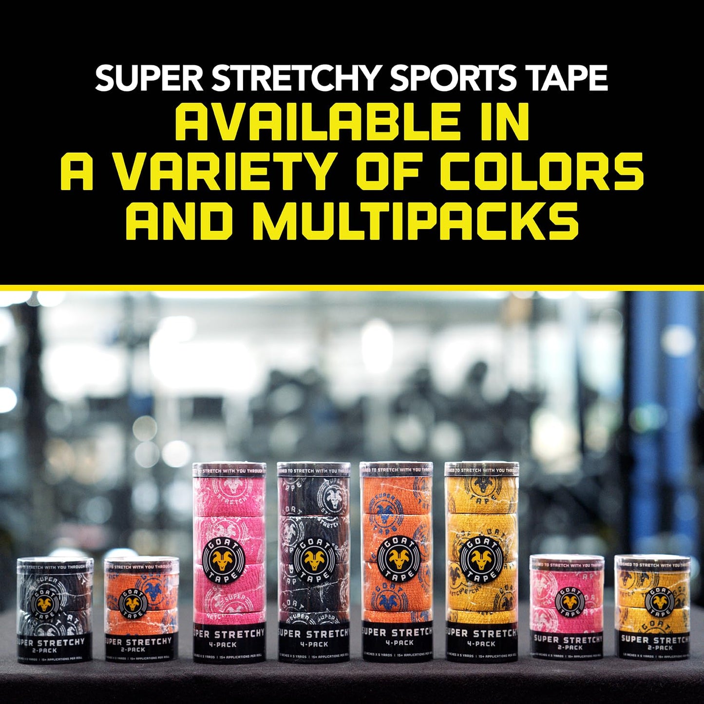 Goat Tape Super Stretchy Thumb Tape - Weightlifting Hook Grip Tape & WOD Tape for Cross Training, Gym Workout Tape, Athletic Finger Wrap - Flexes with Every Move - 15 Feet per Roll (Pink 2-Pack)