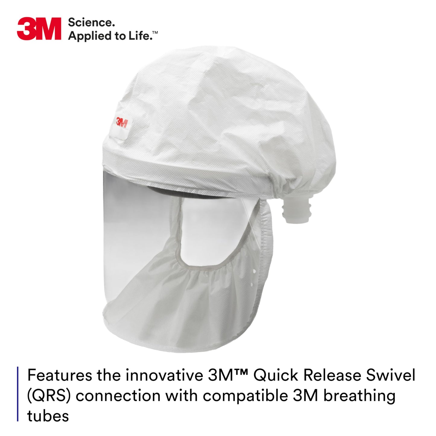 3M Versaflo Economy Headcover, S-103L-20, Pack of 20, Medium/Large, White, No Assembly Required, Ready to Use