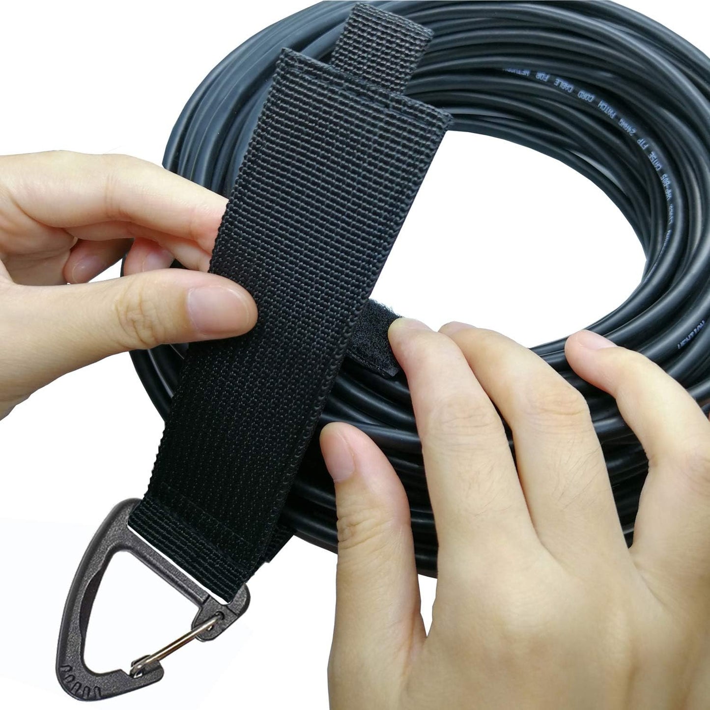 Skiennix Extension Cord Organizer - Heavy Duty Storage Straps for Garage | 8 Pack with Triangle Buckle