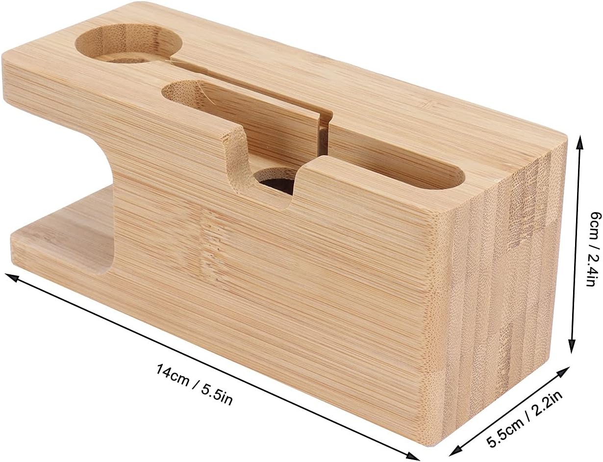 Beufee Wood Charging Docking Station, Bedside Organiser Key Wallet Watch Stand Nightstand Organizer Holder for Living