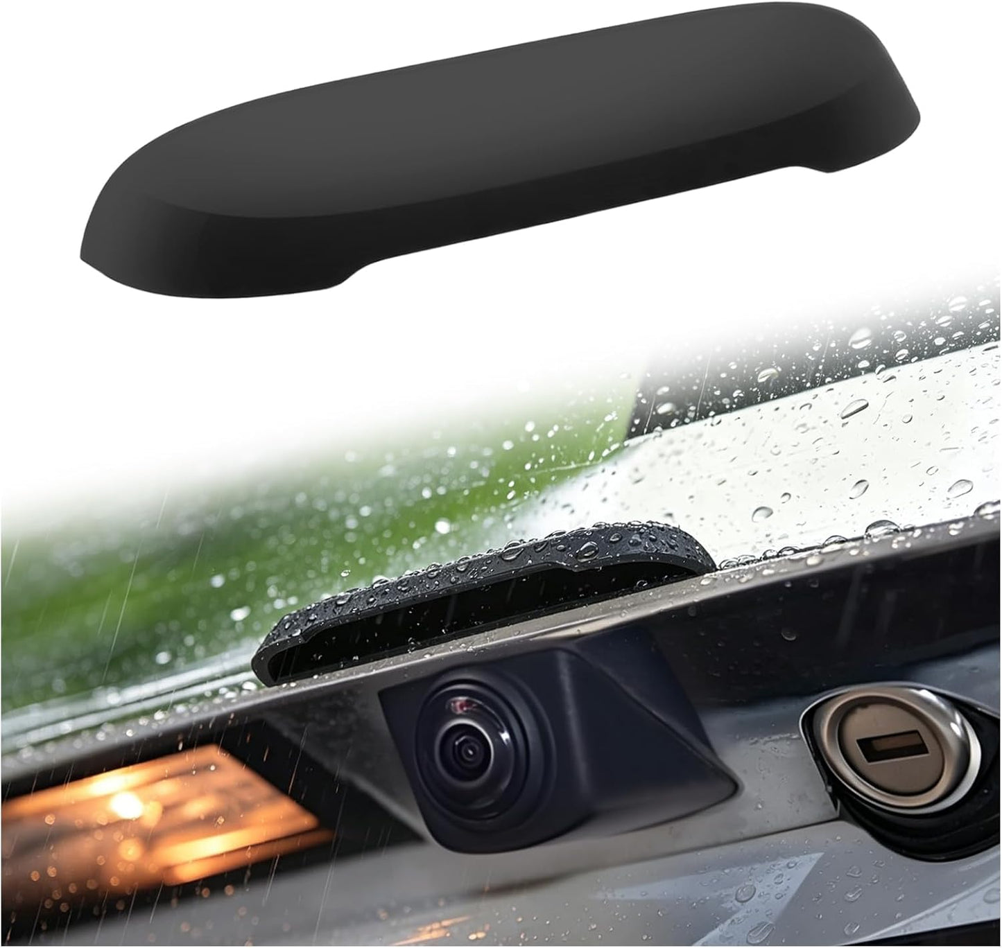 Aokdom Car Rear View Camera Protection Cover,Wider Back Up Camera Rain Guard for Clarity of Image,Non-Destructive