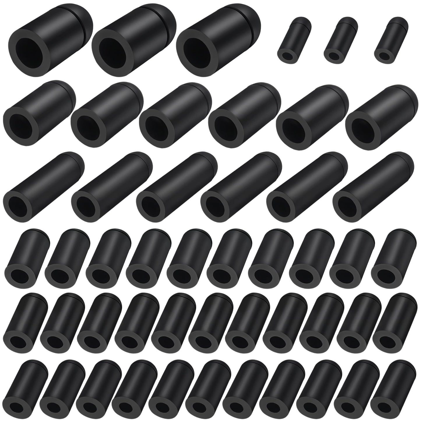 Rubber Vacuum Caps Plug Kit, 63 PCS Assorted Vacuum Plugs Hose End Caps Assortment Kit for Carburetor, Manifold, Automotive 3/16'' 5/16" 7/32" 1/4" 5/32'' 3/8'' 1/8“
