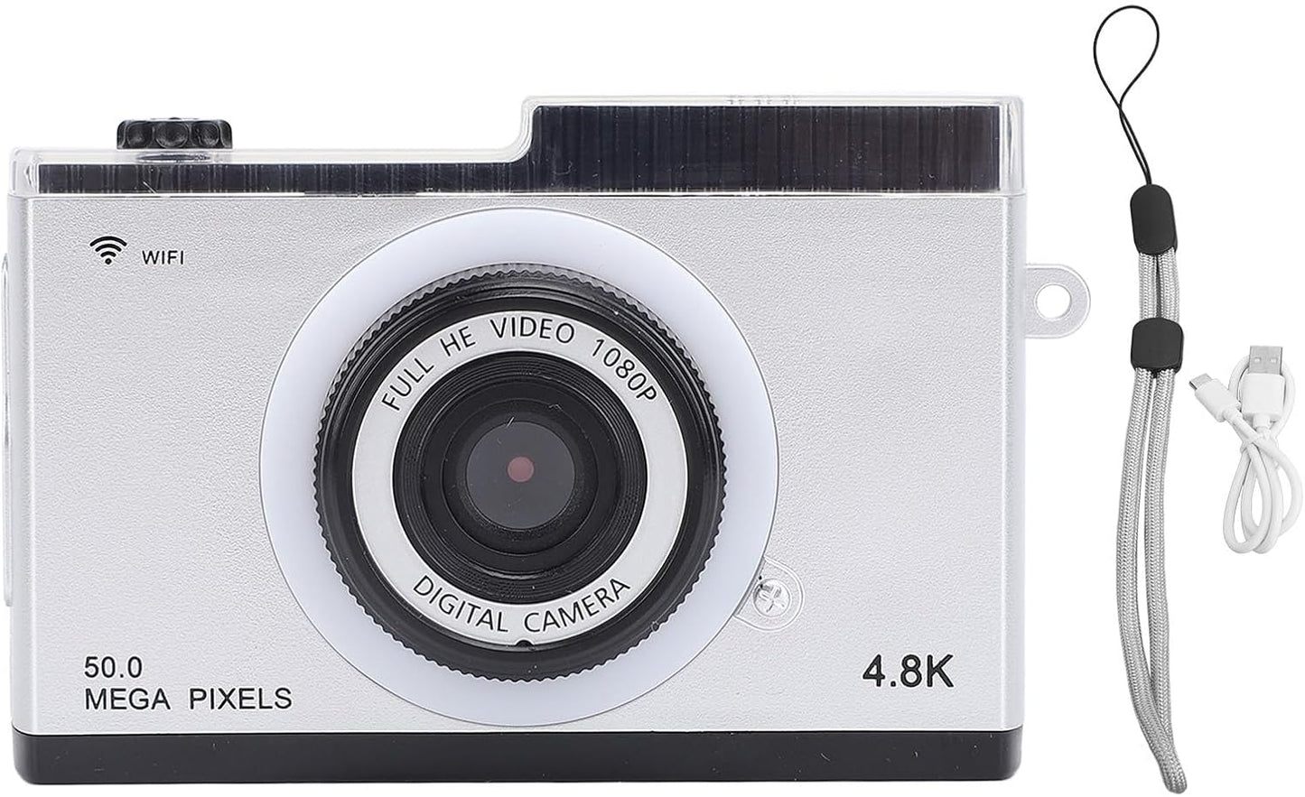48M 1080P 8X MP3 Retro Compact Digital Camera Zoom with Playback Filters Frames Screen for Photography Enthusiasts