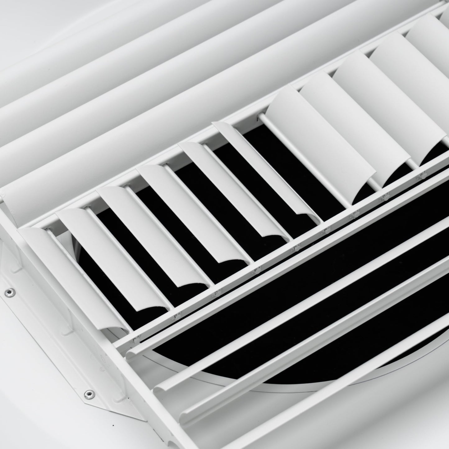 Fits 24x24 Steel T-Bar Ceiling Grid | 2x2 Feet Lay in Steel Perforated Face Air Supply Diffuser with Round 10" [Neck Size] by Handua | Ceiling Vent | White| Outer Dimension: 23-3/4" x 23-3/4"