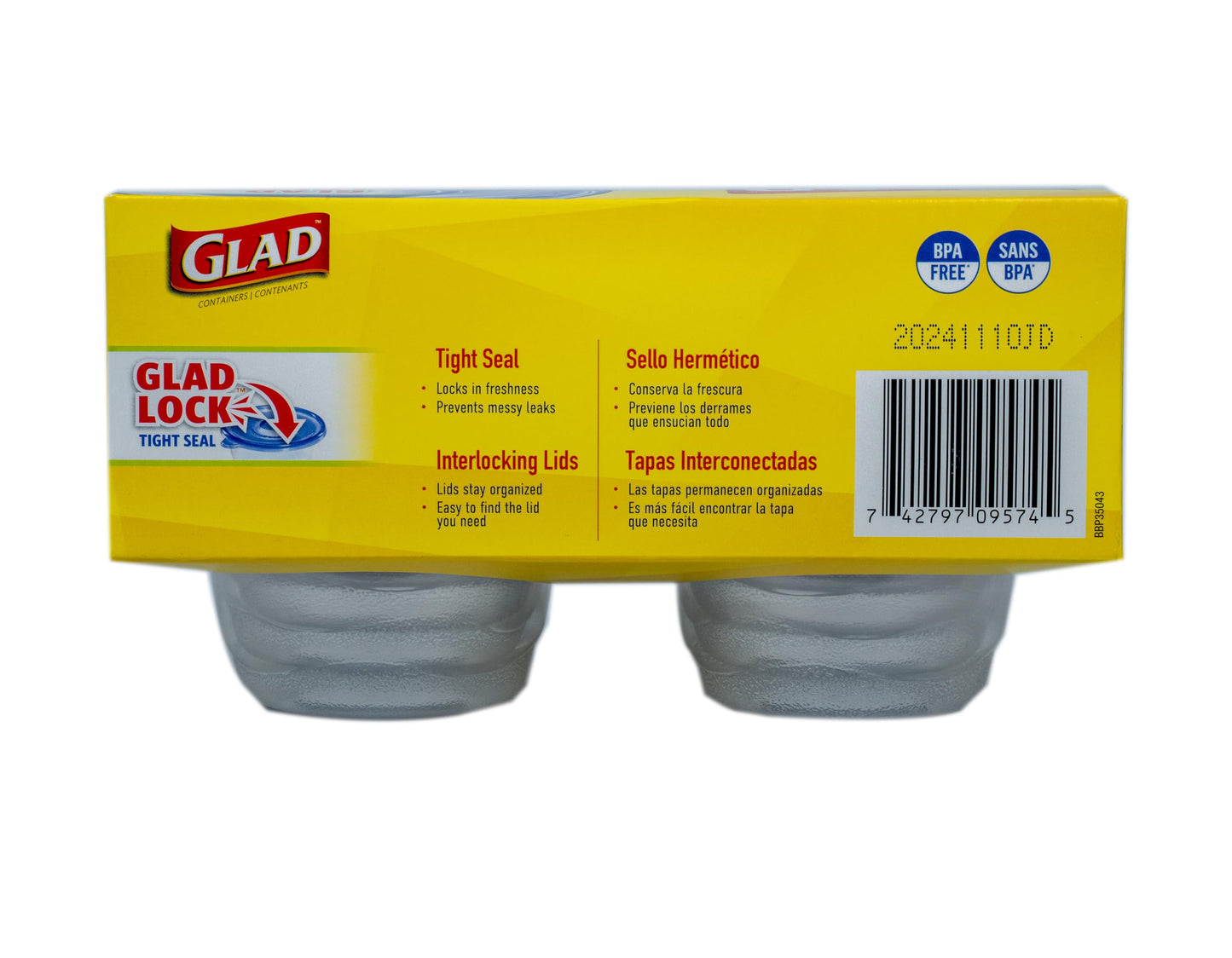 Glad GladWare Mini Round Food Storage Containers with Lids, Small BPA Free Reusable Plastic Snack Containers with Lock Tight Seal for Lunch, Portion Control, and On the Go, 4 Oz, 8 Count - 12 Pack