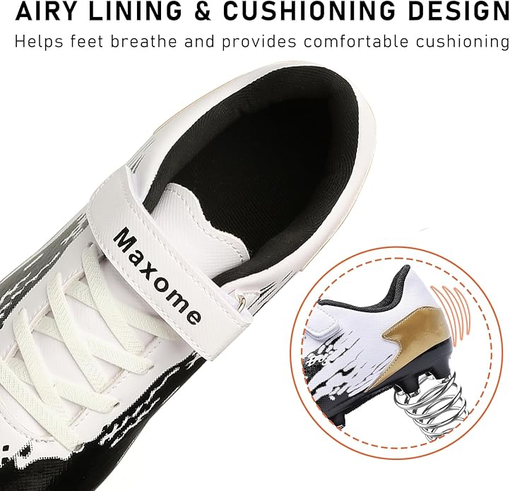 Kids Soccer Cleats Boys Girls Athletic Outdoor Youth Football Shoes Running & Training Lightweight Baseball Shoes(Little Kid/Big Kid)