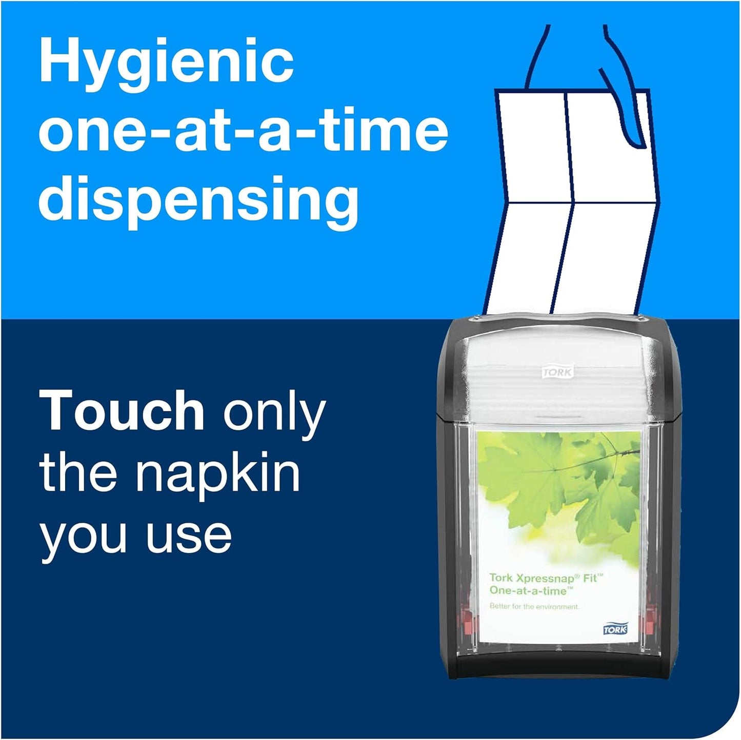 Tork Xpressnap Dispenser Napkins - C-Fold, 1 Ply, 240 Count | 4.25" x 3.25" - Ideal for Quick Service