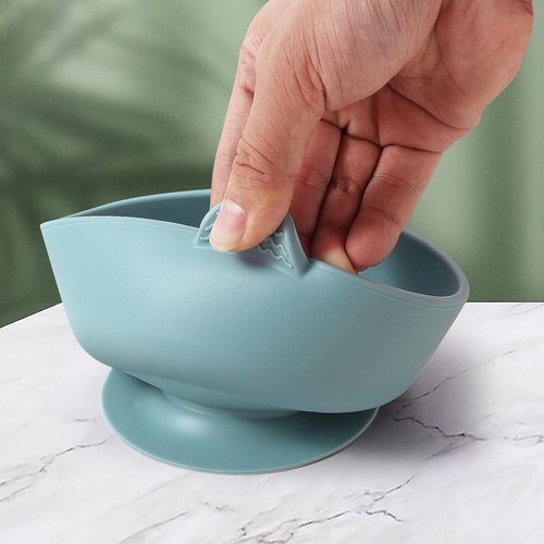 Eascrozn Baby Bowls - Soft Silicone Suction Bowls for Baby Led Weaning | 3 Pack, BPA Free, Multicolor
