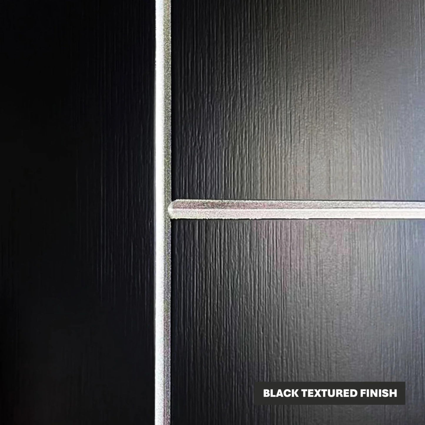 36'' x 80" Fiberglass Entry Door with 4-9/16" Width White Frame, Black Exterior Door with Frosted Glass, Modern Front Door with Brickmould, Left Hand Inswing