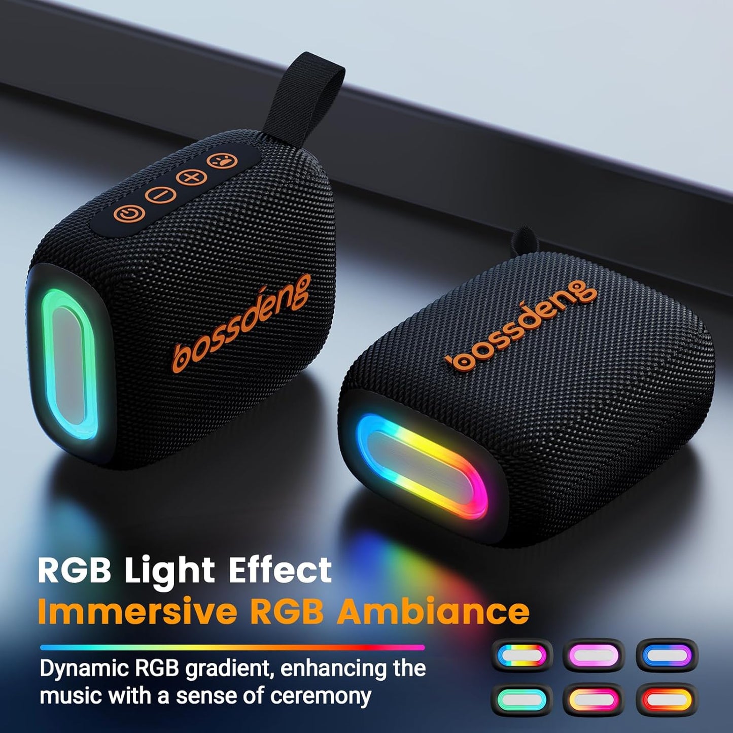 bossdeng IPX5 BT5.3,Wireless Portable Waterproof Bluetooth Speaker for Outdoor,HD Sound All-Day Playtime, Speakers