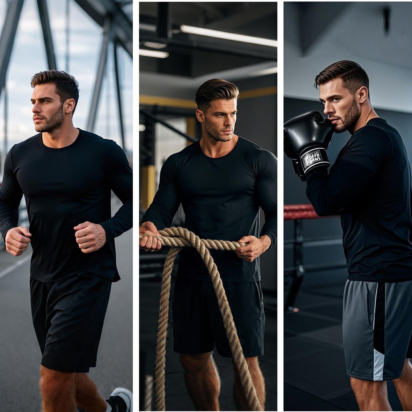 Towintec Sauna Suit for Men Long Sleeve Heat Trapping Sweat Shirt Weight Loss Body Shaper Vest Hot Workout Gym Gear Compression Shirts for MMA Training Sports Athletic Body Smoothing Tops（Silver,M）