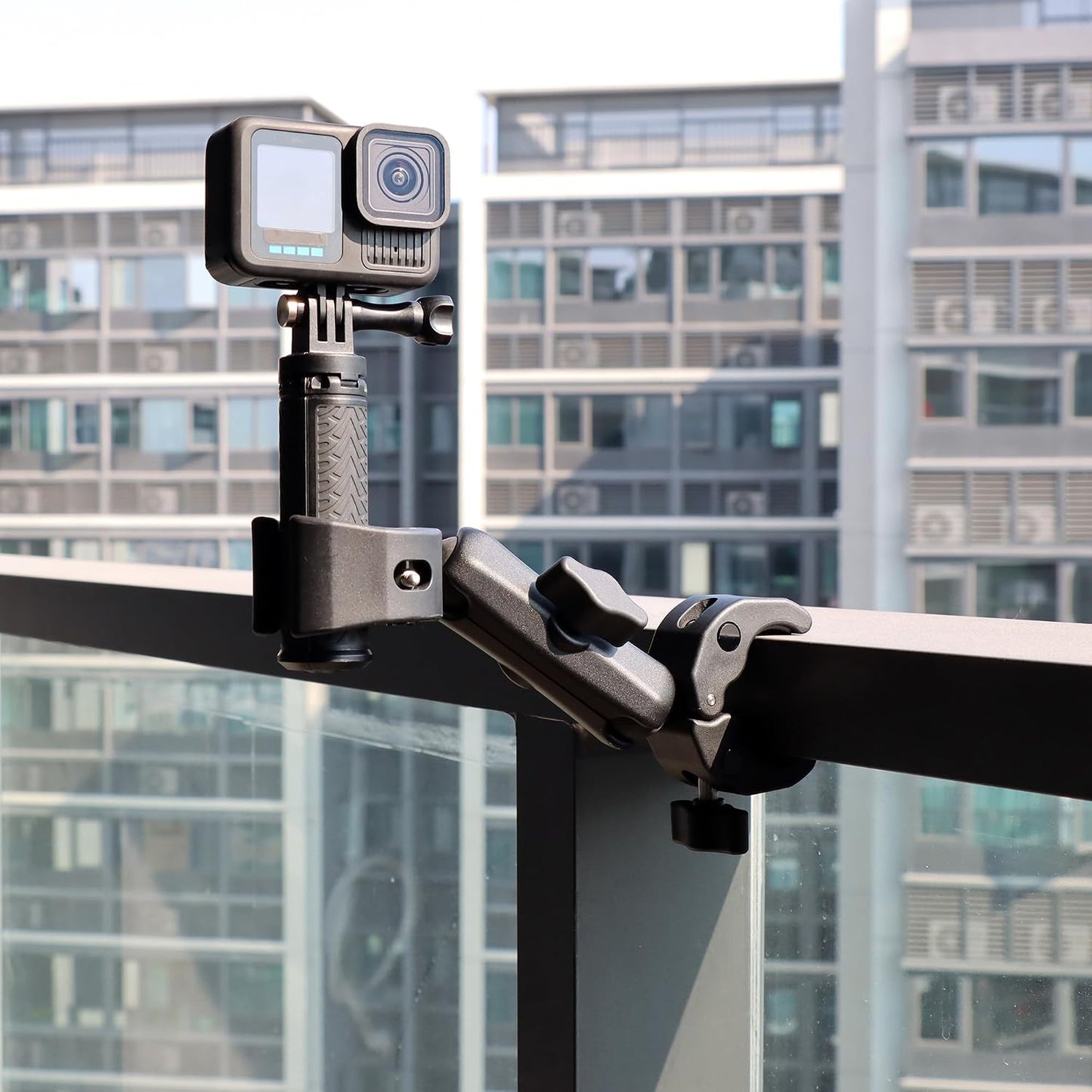 SOONSUN 360 Double Super Clamp Camera Mount, Umbrella Clamp for Chair, Desk, Stroller, Wagons, Tripod, Pole, Light