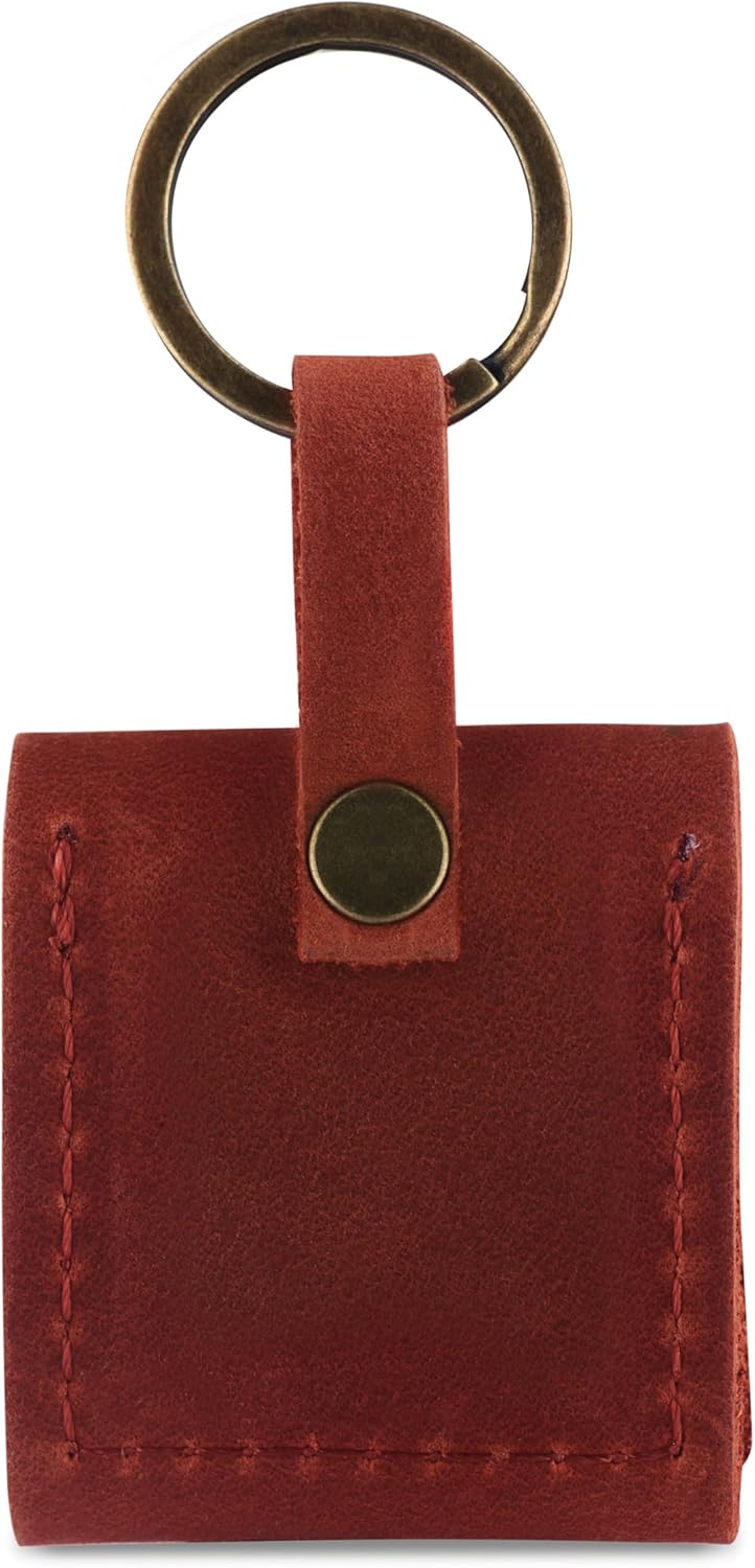 MAKYN Leather SD Card Holder Keychain, SD Card Case Key Fob, Micro SD Card Holder Organizer, SD Card Storage Case