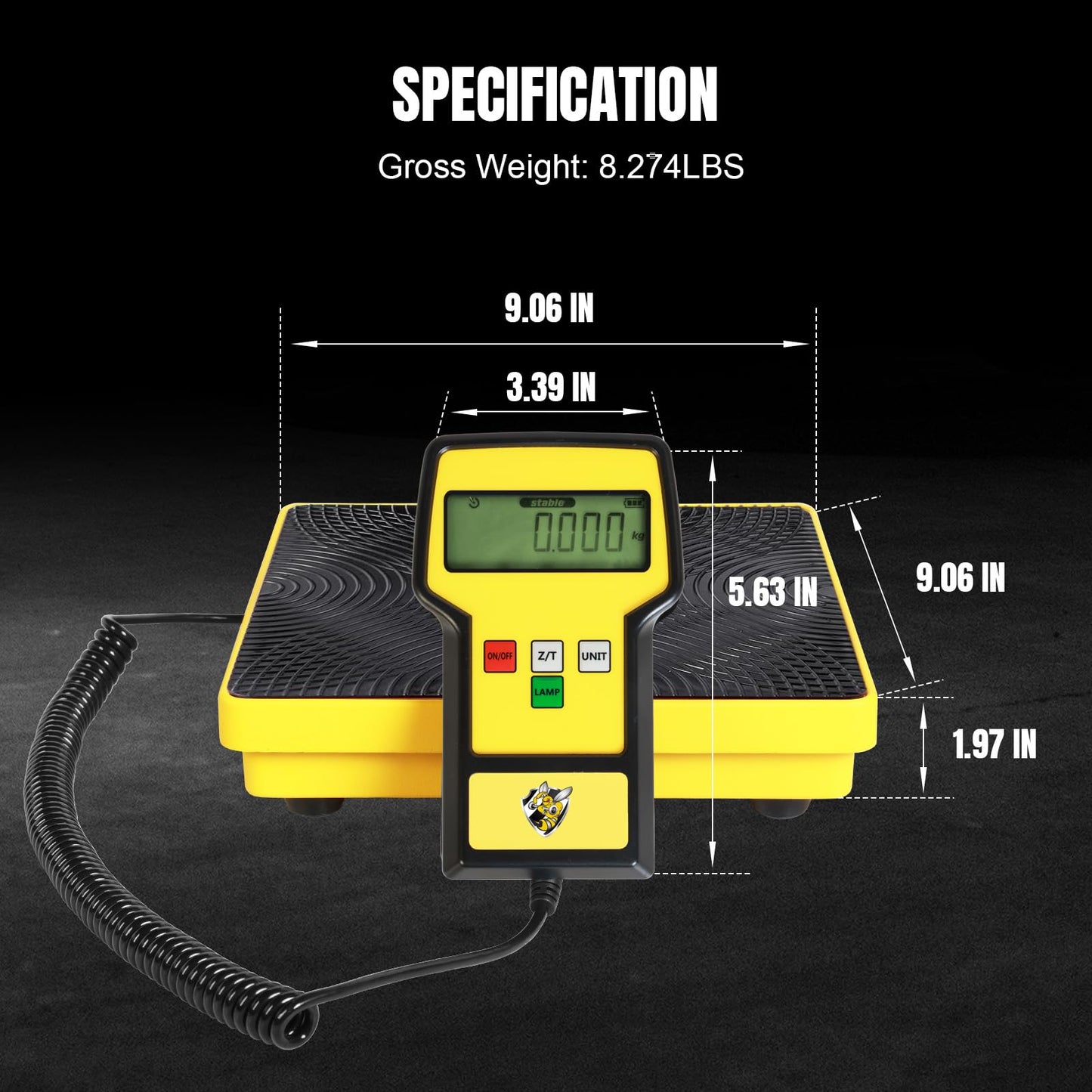 220 LBS HVAC Freon Scale High Precision Charging Refrigerant Scale Weight Scale with Portable Case for All Refrigerant Recovery Tanks