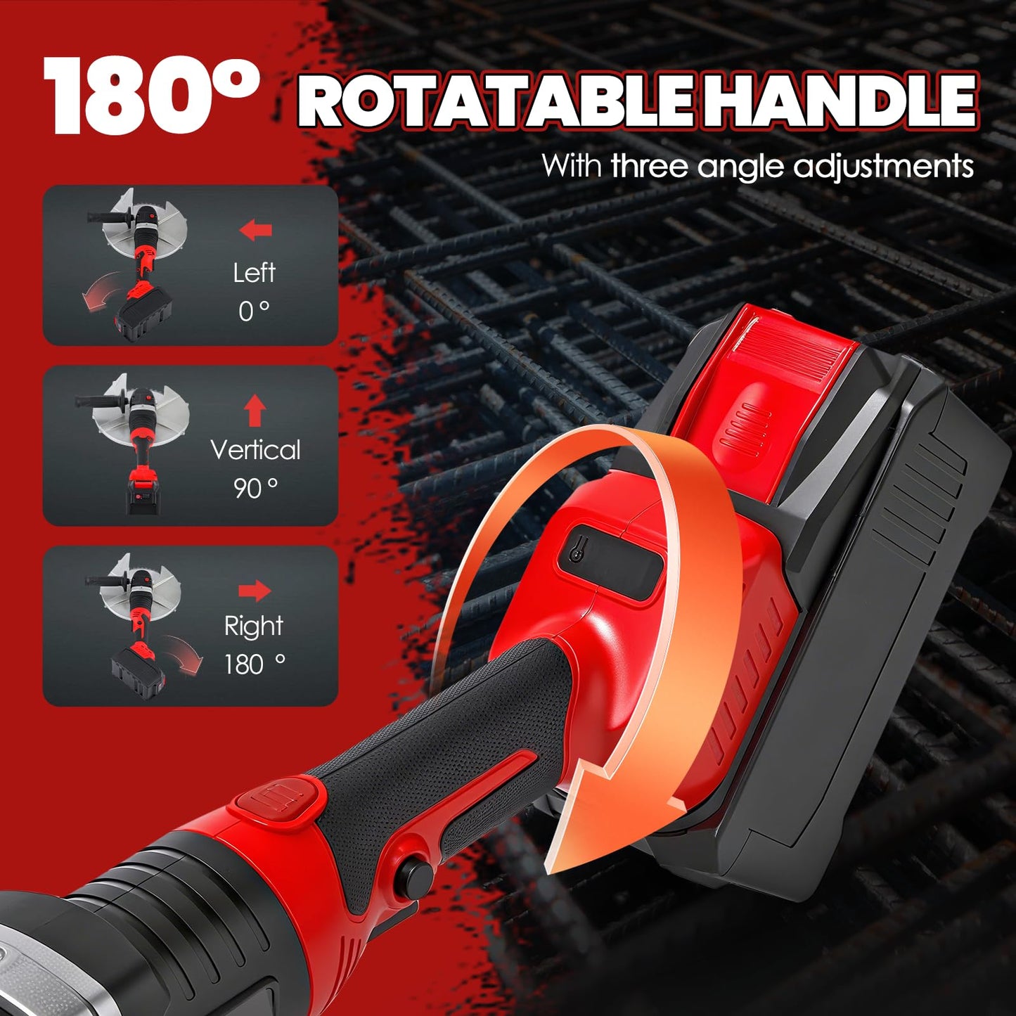 NEWTRY Cordless Rebar Cutter Cutting up to 5.31”(4-135mm), 36V Electric Rebar Cutter, Cordless Cutting Edge Saw Cutting Speed 4-5S Portable Rebar Cutter with Suitcase