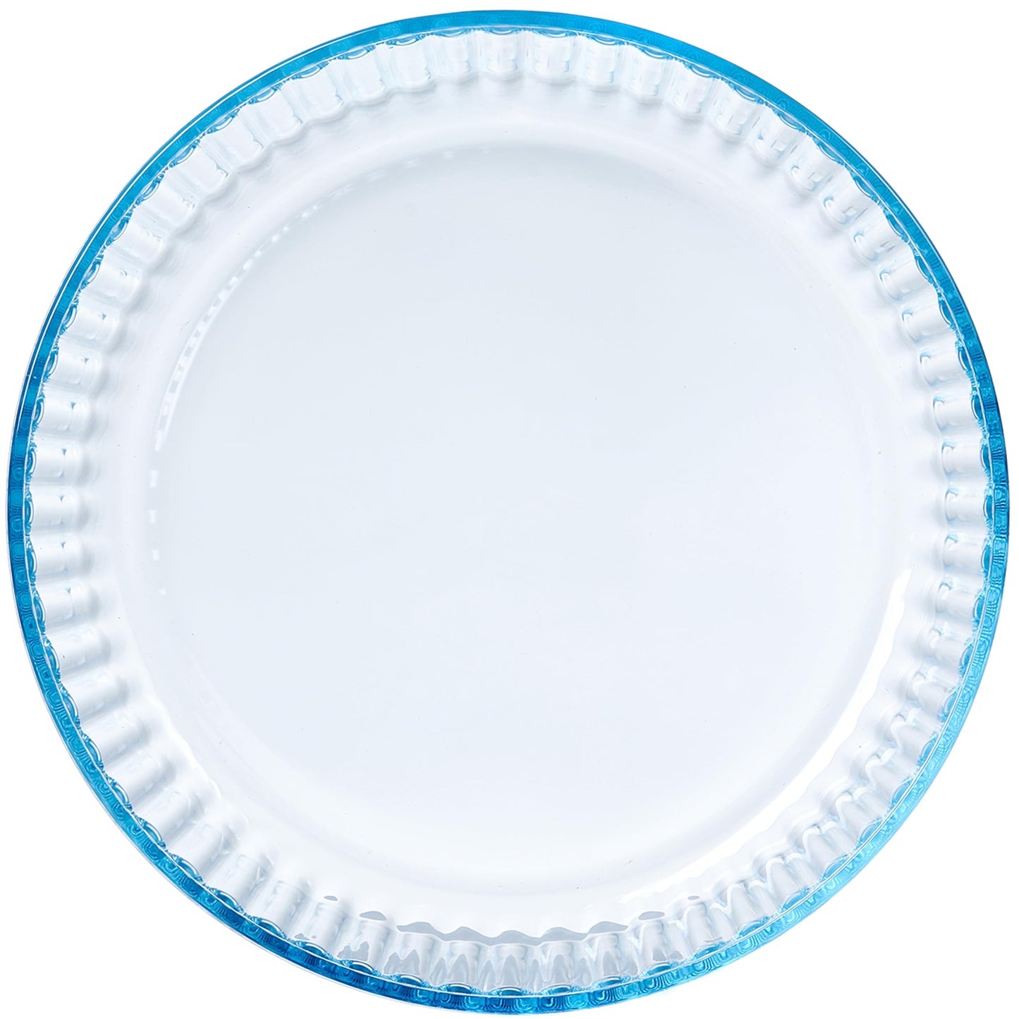 RONDURE Deep Glass Pie Plate for Baking - 10-inch Round Glass Pie Dish Crust Pan Serving Plate for Oven Baking Key Lime Crust, Cakes, Potato 9 inch