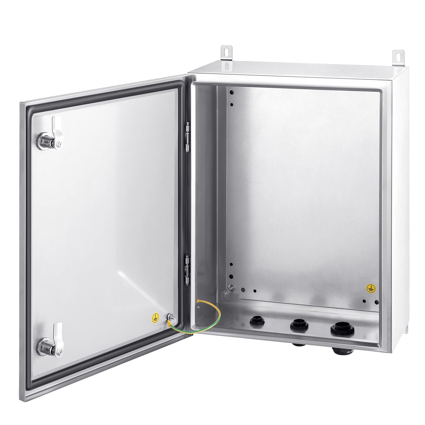 Ordentlich IP65 Weatherproof Stainless Steel Box Wall-Mounted Electronic Equipment Enclosure Box with Mounting Plate and Wall Bracket (20'' x 16'' x 8'')