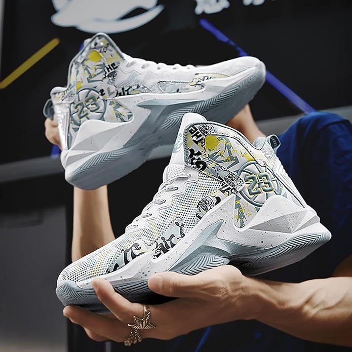 Boys Basketball Shoes Breathable Indoor Athletic Shoes Youth Outdoor Fashion Sneakers Comfortable Basketball Shoes for Girls