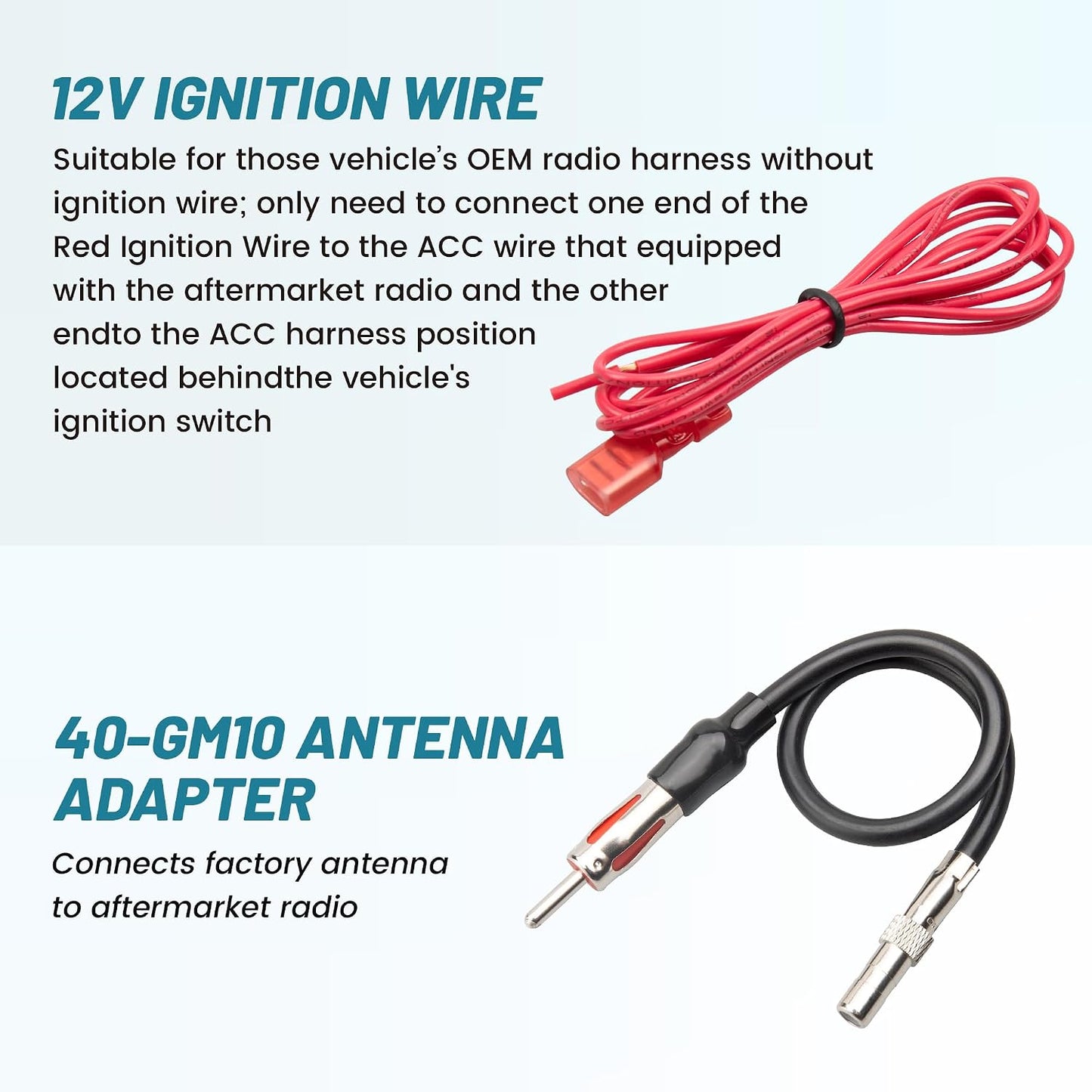 2003-2006 NuIth Stereo Wiring Harness W/Factory Antenna Plug to Aftermarket Radio Connector Kit for Chevy