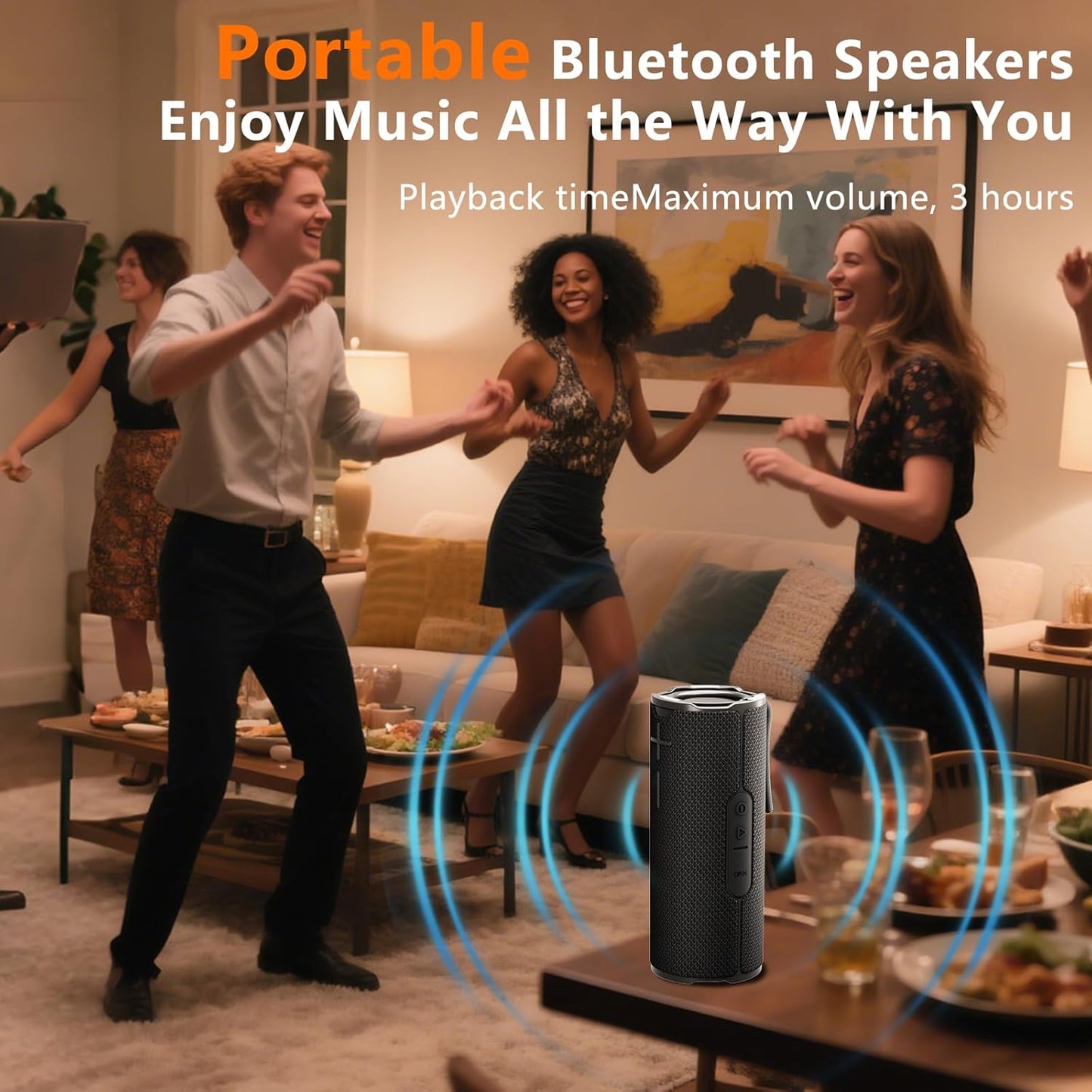 BYANDBY IPX5 2 12W 5.3, Bluetooth Speaker with Waterproof Portable, Long Playtime, Wireless Stereo Pairing, Stereo