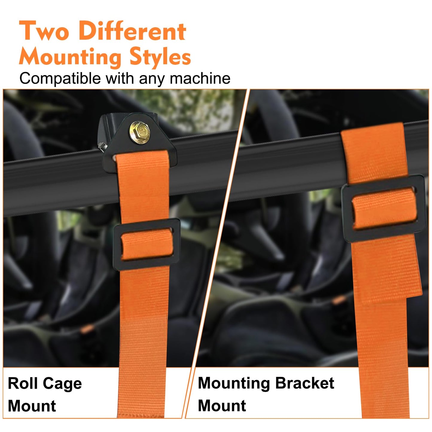 DING.PAI 4-Point Bucket Racing Harness with Push Button Release, 3-Inch Wide Adjustable Straps, Universal Fit for Racing, ATV, UTV, Off-Road