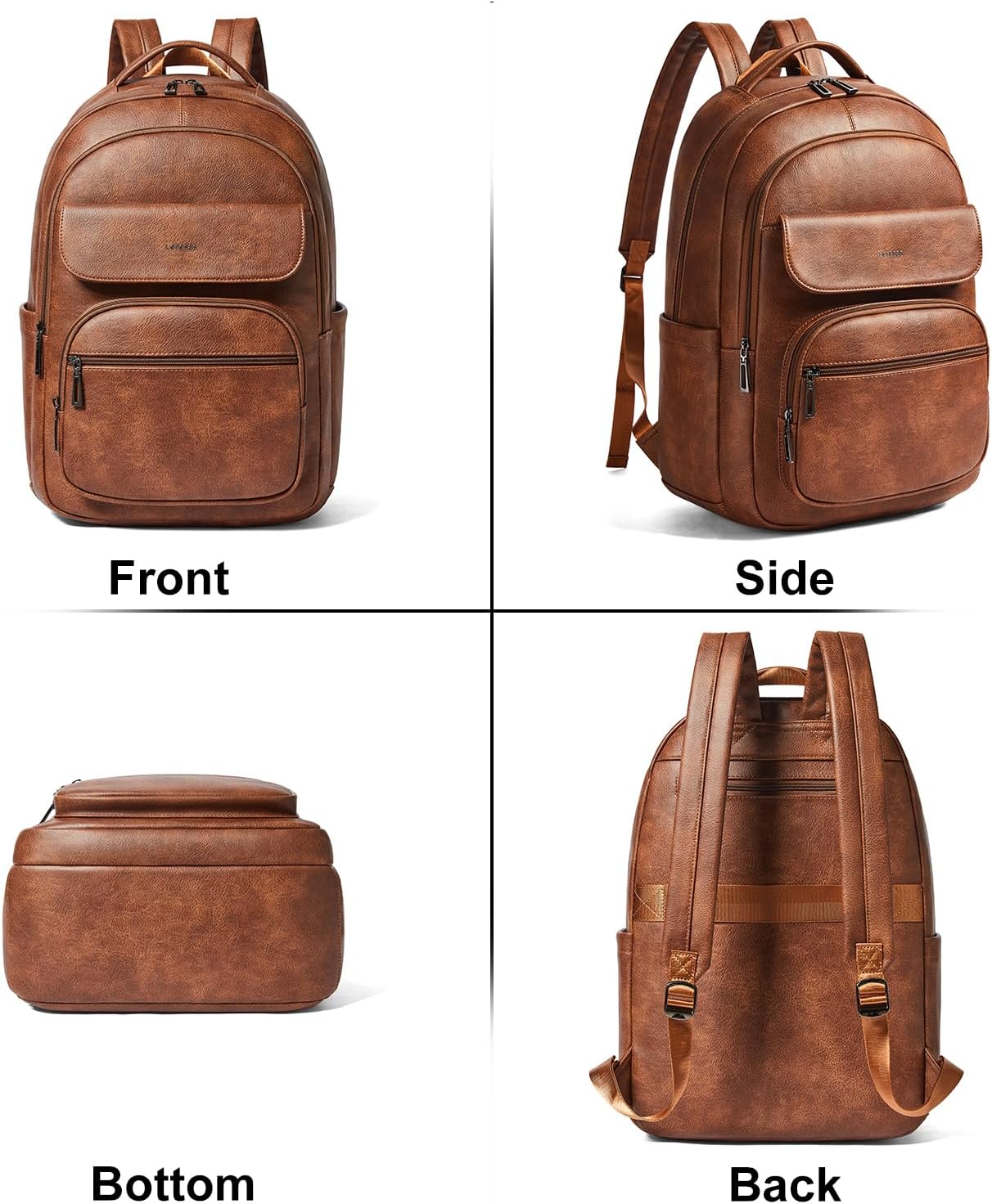 37L Backpack Backpack BackPack Daypack Backpack Leresas Vegan Leather Purse for Women Mens Travel Work Laptop Teacher