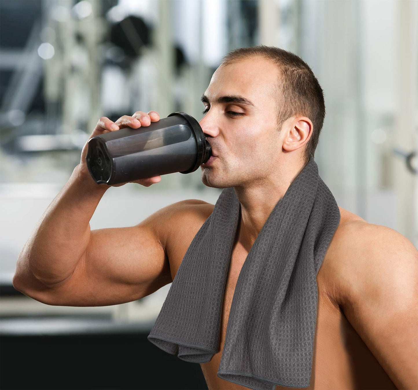 SUNLAND Microfiber Gym Towels Sports Workout Towel Fast Drying Fitness Sweat Towels for Men & Women Lightweight Multi-Purpose Hot Yoga Towel 3 Pack 16Inch x 32Inch