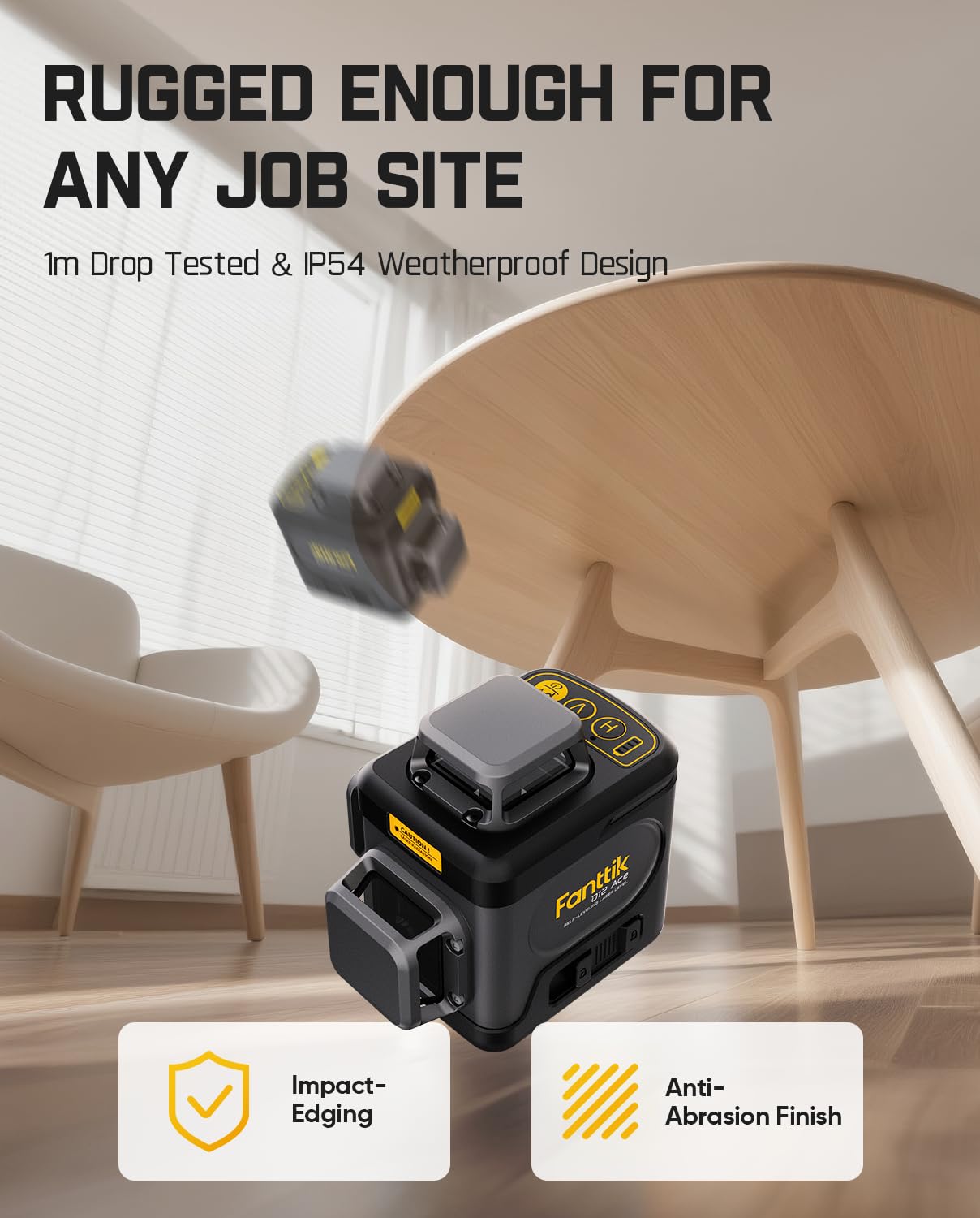 Fanttik A10 Pro 2-in-1 Digital Laser Tape Measure with HD IPS Color Display & Fanttik D12 Ace Laser Level 360 Self Leveling