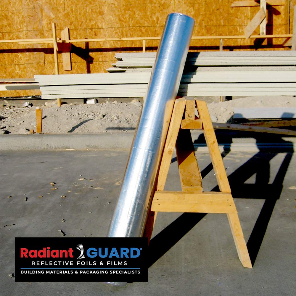 Radiant Barrier Attic Insulation 500 sq ft Xtreme Heavy Duty Reflective Foil Insulation, 48-inch by 150-feet Perforated Breathable Double Reflective Aluminum House Wrap Thermal Roll