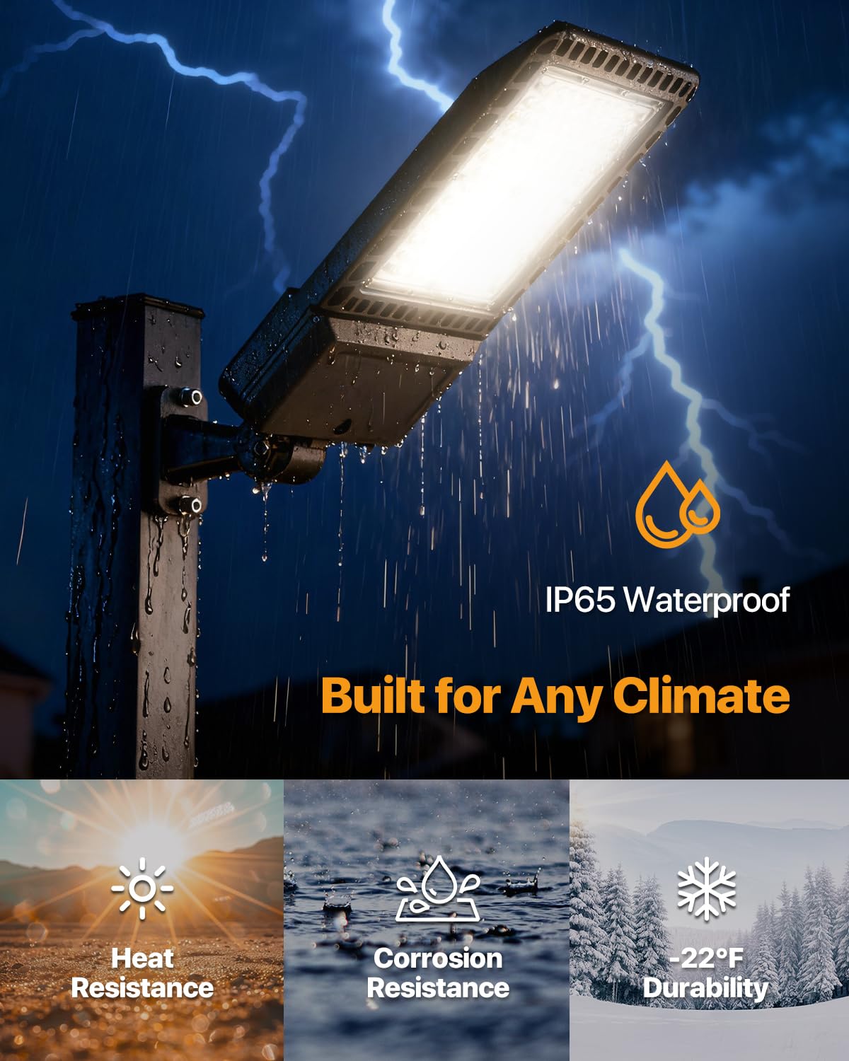 DEMILARE Parking Lot Light 300W - 45,000LM 5000K Outdoor Adjustable Arm Mount Led Shoebox Light with Dusk to Dawn Photocell 100-277V IP65 Waterproof Commercial Street Area Lighting for Roadways