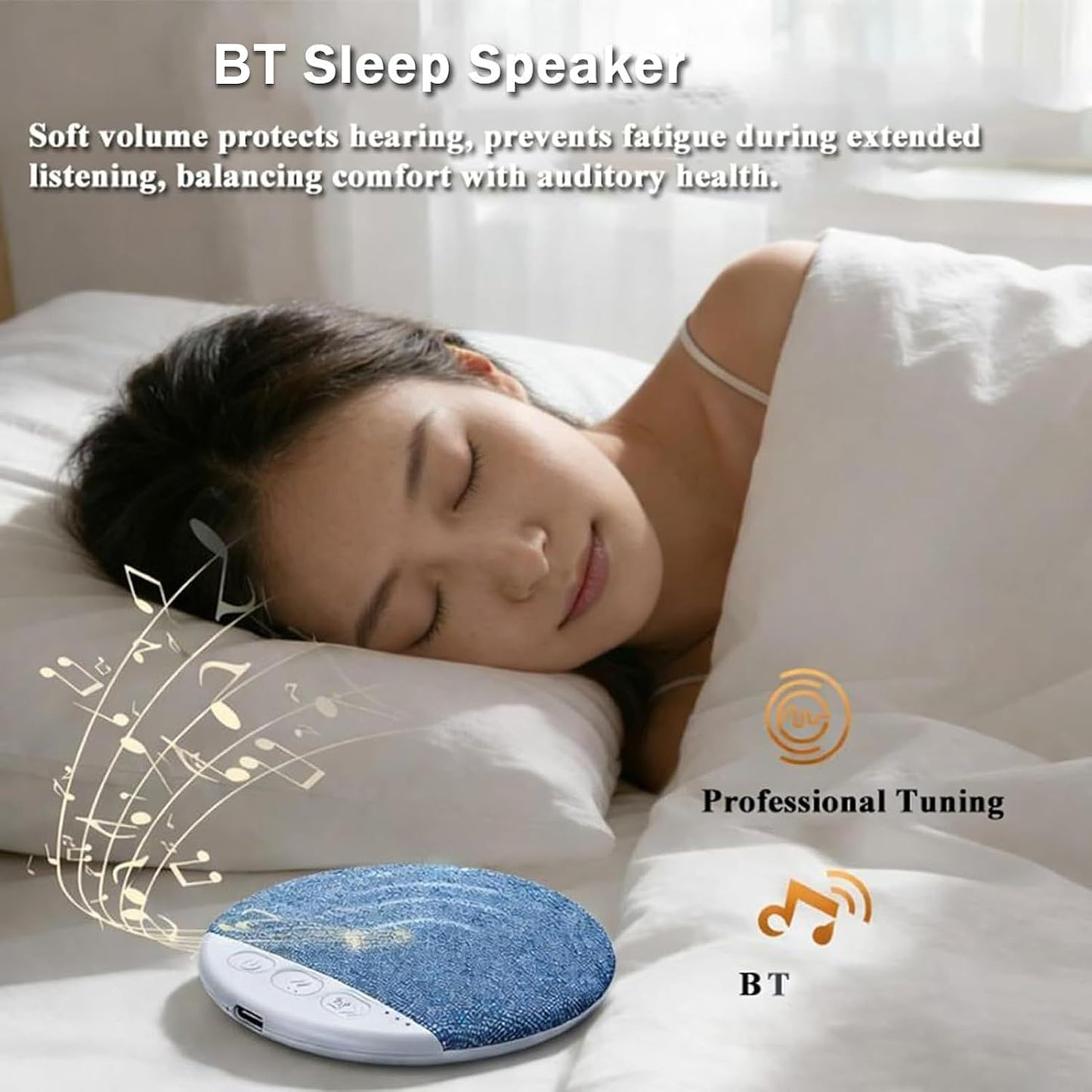 Generic Blue Tooth Pillow Speaker for Sleeping - Under Pillow Speakers, Bone Conduction Pillows Speaker with Soothing