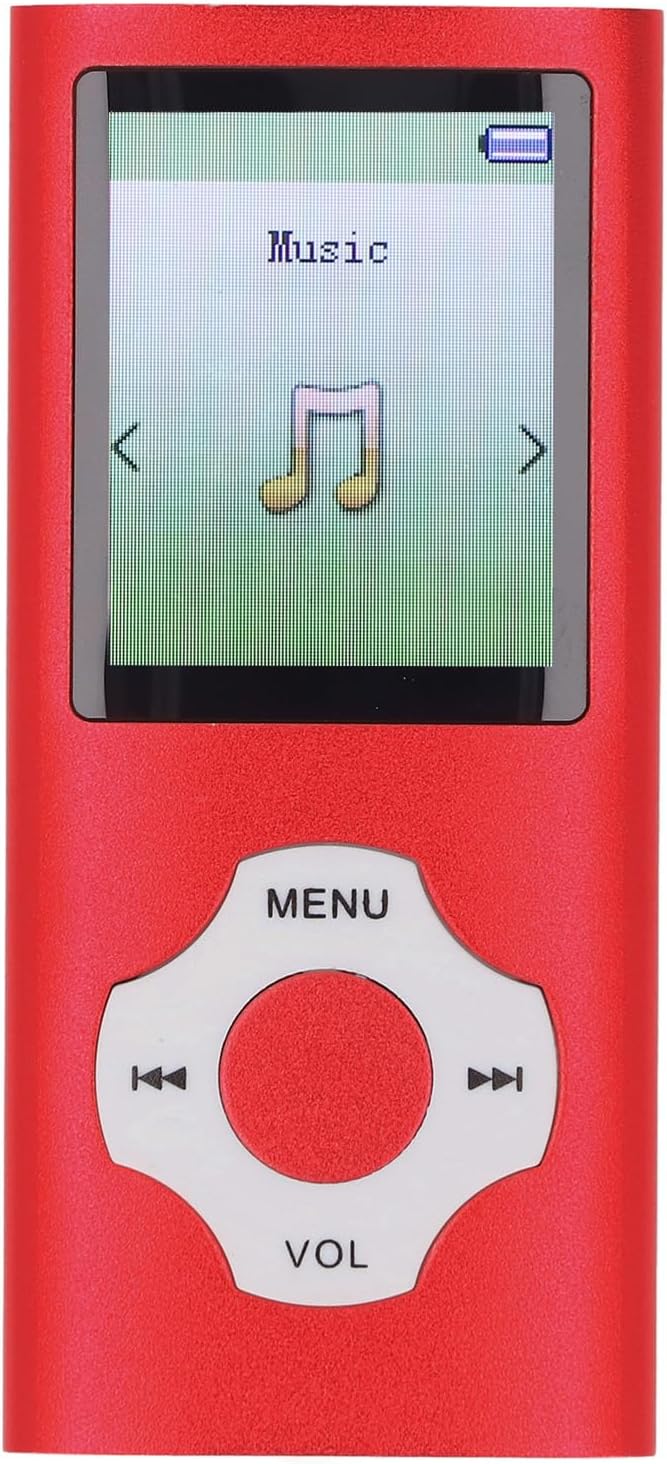 Jectse MP3 MP3 MP4 64GB Bluetooth Player, Ultra Slim Player Portable Music Player with Small Memory Card, Noise