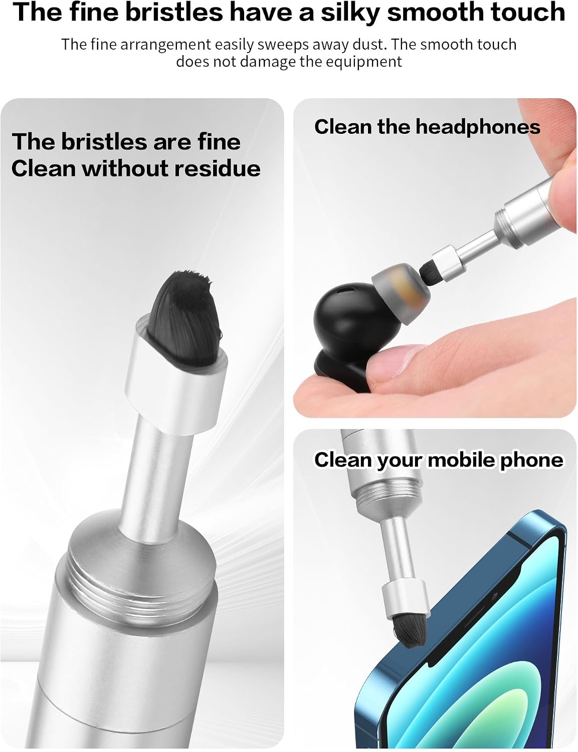 2 1 Removal2 Pack YACSEJAO in SIM Ejector Pin & Cleaning Brush Keychain, Portable Aluminum Alloy Cleaning Tool