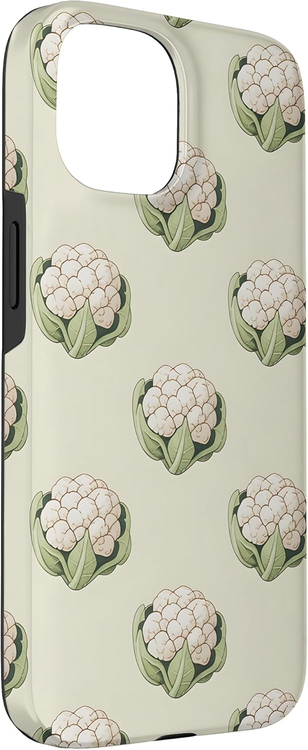 Cauliflower Pattern Art Cases 15 Cauliflower Boho Vegetable Pattern Motif Case for iPhone