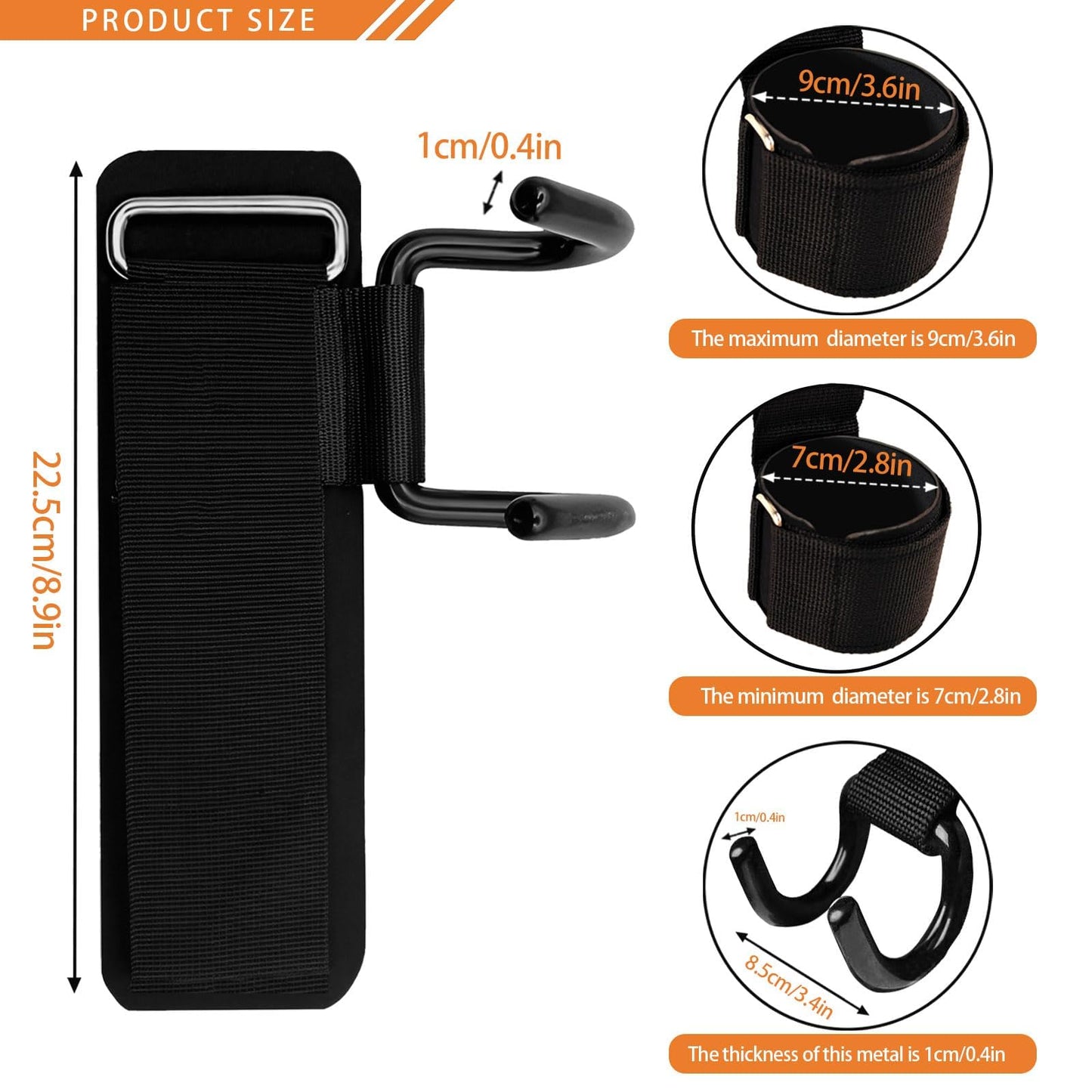 SPGOITRY Weight Lifting Hooks, 330 LB Weightlifting Grip Hooks, Heavy Duty Lifting Wrist Straps for Pull-Ups, Strength Training and Deadlifts, Wrist Strap Hook for Men and Women