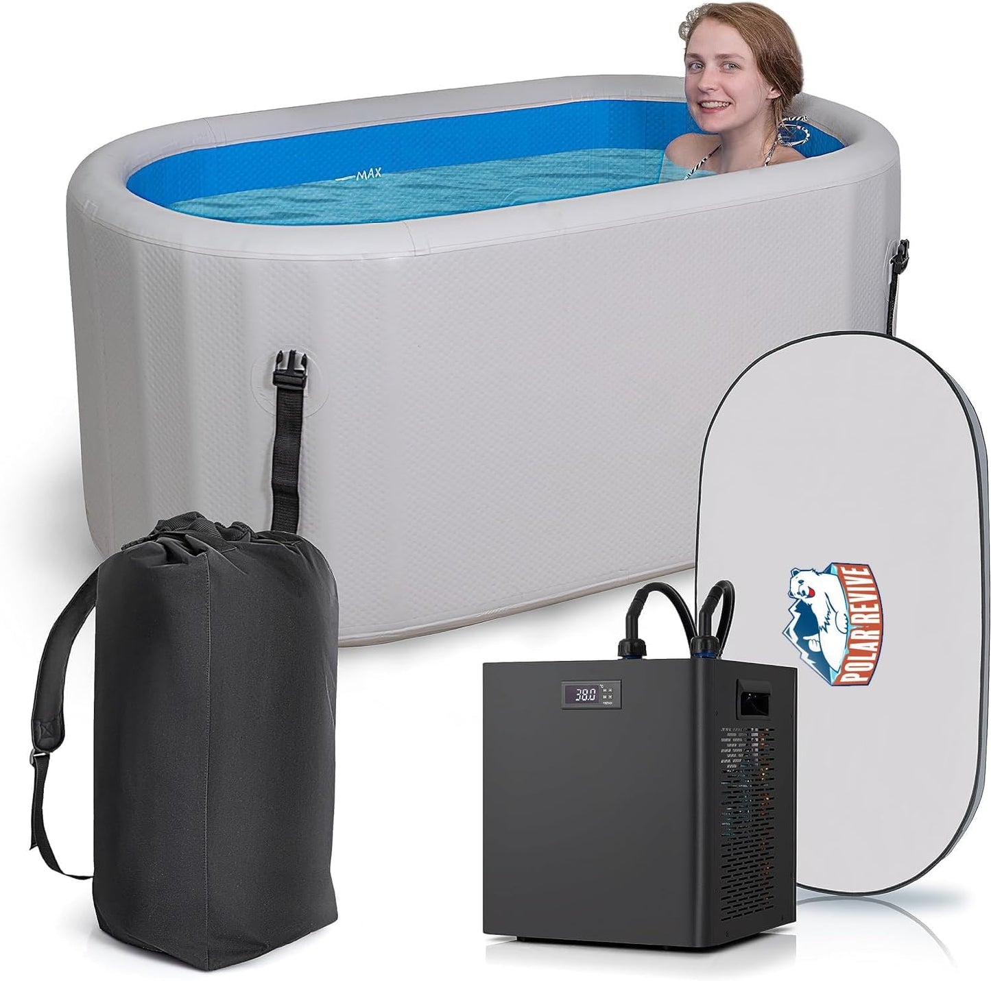 Polar Revive Inflatable Ice Bathtub With Chiller 2.0