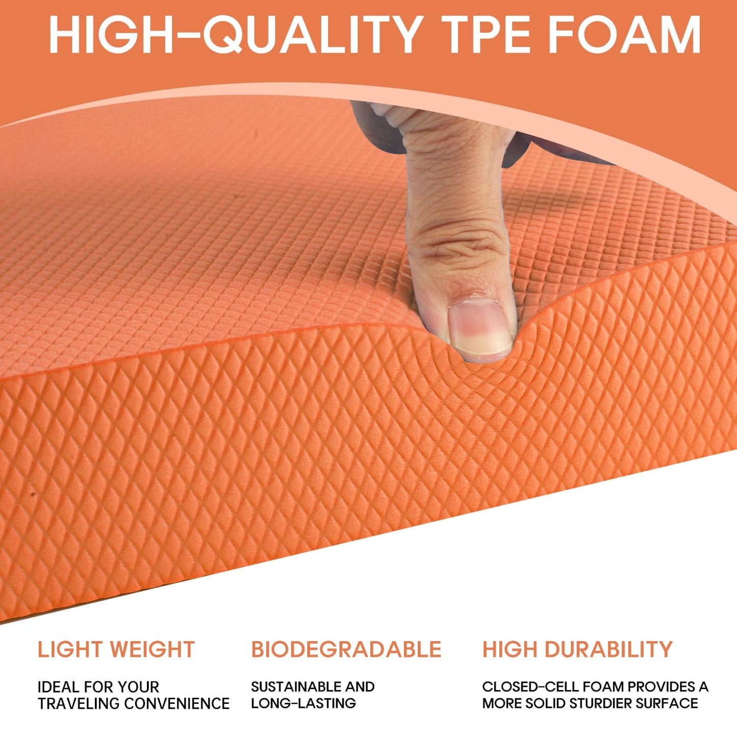 MBHKRRS Balance Pad – Stability Trainer for Balance, Stretching, Physical Therapy, Exercise, Mobility, Rehabilitation and Core Training Non-Slip Closed Cell Foam Premium Balance Pad Knee Pad (orange)