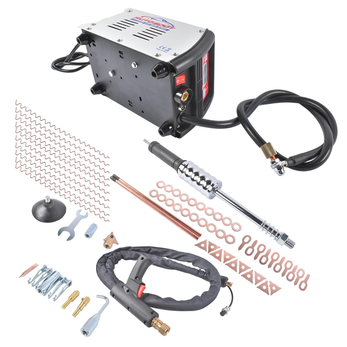 Spot Welder Dent Puller, 110V 3KW Stud Welder Machine, Panel Spot Welder Puller,9 Models Spot Welding Machine for Car Body Dent Repair, Stepless Adjustment, Mixizap