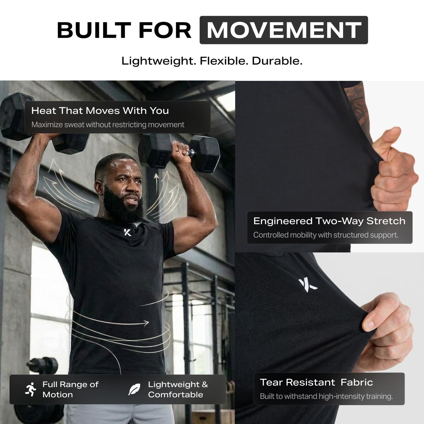 Kewlioo Pro Sauna Shirt for Men, Heat Trapping Pullover Sweat Vest, Men’s Sauna Suit for Exercise, Cardio