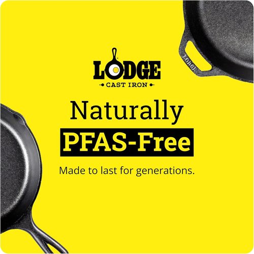 Lodge Cast Iron Wedge Pan - Durable Non-Stick Design for Perfectly Cooked Meals | 10-Inch Size