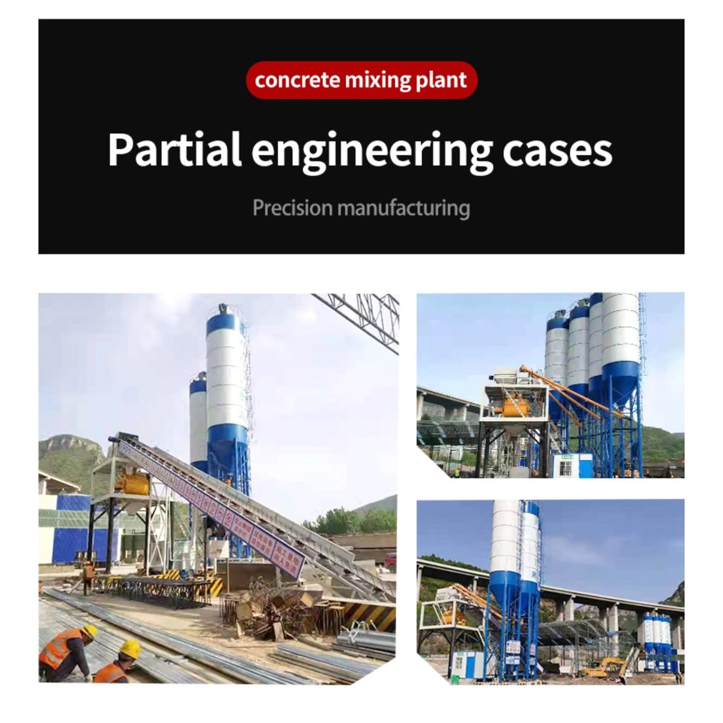 High-Output Concrete Batching Plant equipped with spiral twin-shaft mixer, efficient aggregate delivery and dust-control system, ideal for urban development, highway builds and ready-mix services