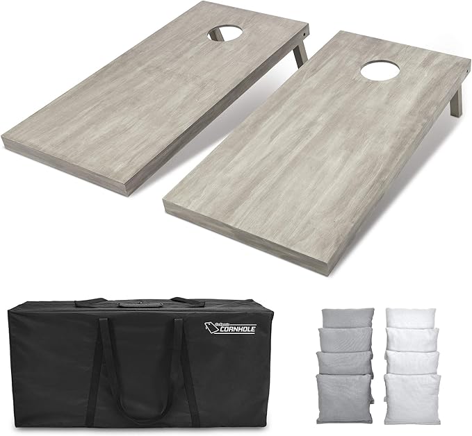 GoSports 4 ft x 2 ft Regulation Size Wooden Cornhole Boards Set - Includes Carrying Case and Bean Bags (Choose Your Colors) Over 100 Color Combinations