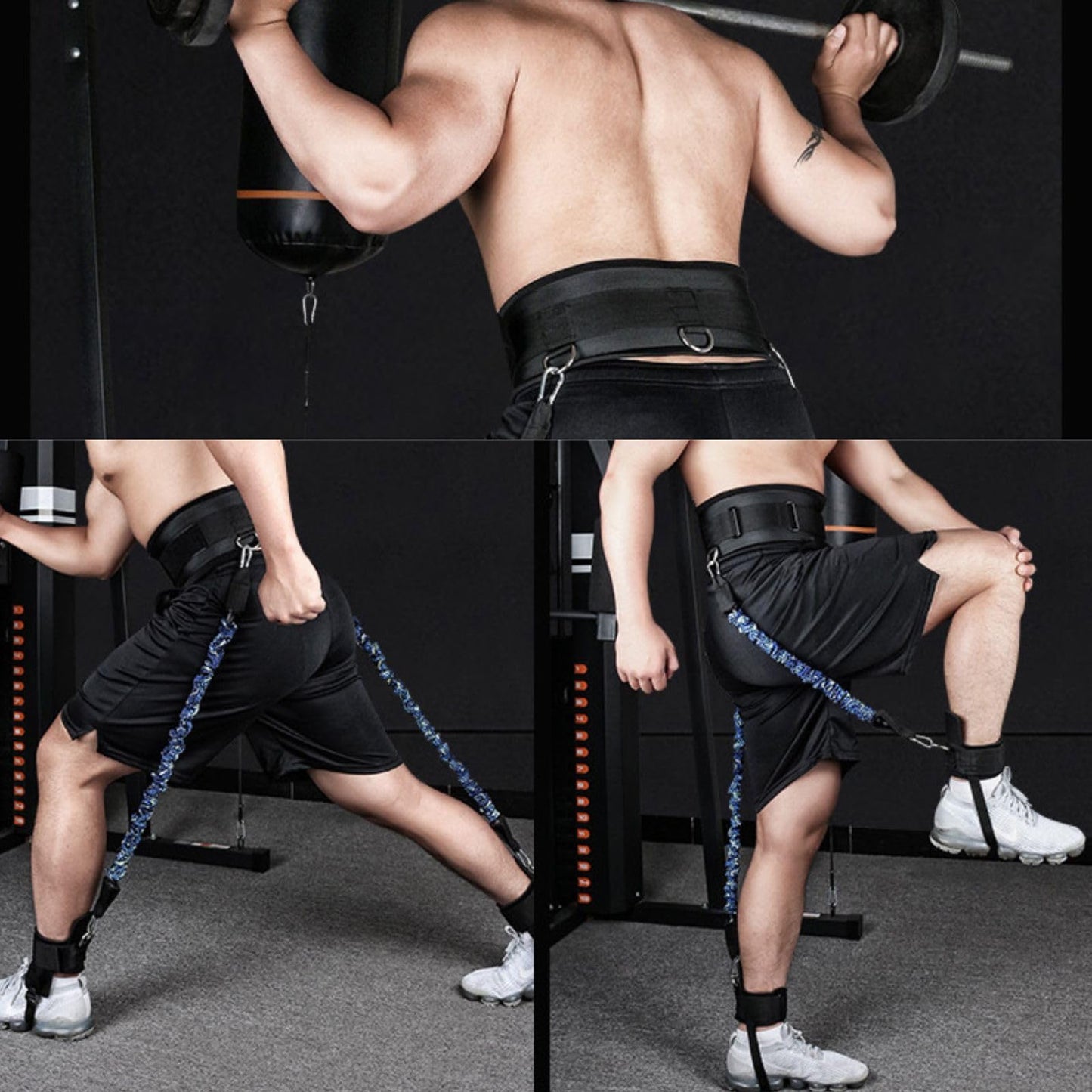 Vertical Jump Trainer, Ankle Resistance Bands Set Workout Equipment for Leaping Fitness Basketball Volleyball Football Tennis Jumping Strength Training Equipment