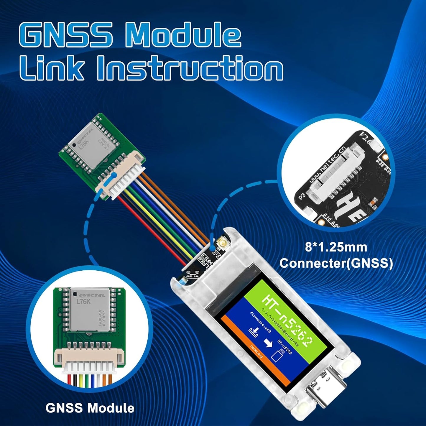 Meshnology L76K ESP32 V4 T114, GNSS GPS Module for LoRa Mesh Node High Position Accuracy Low Power Consumption Data
