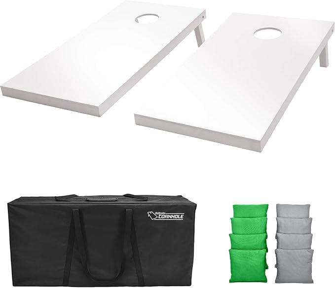 GoSports 4 ft x 2 ft Regulation Size Wooden Cornhole Boards Set - Includes Carrying Case and Over 100 Optional Bean Bag Colors