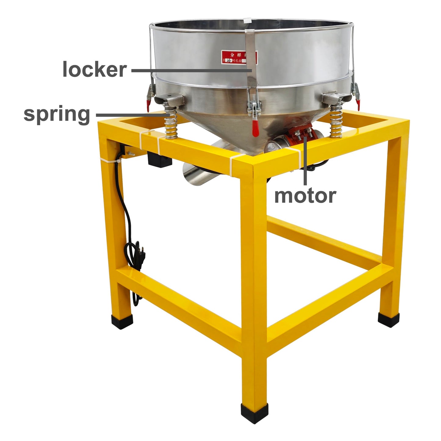 TECHTONGDA Stainless Steel Powder Vibrating Sieve Electric Screen Shaker Machine Diameter 19.6inch with 26 mesh