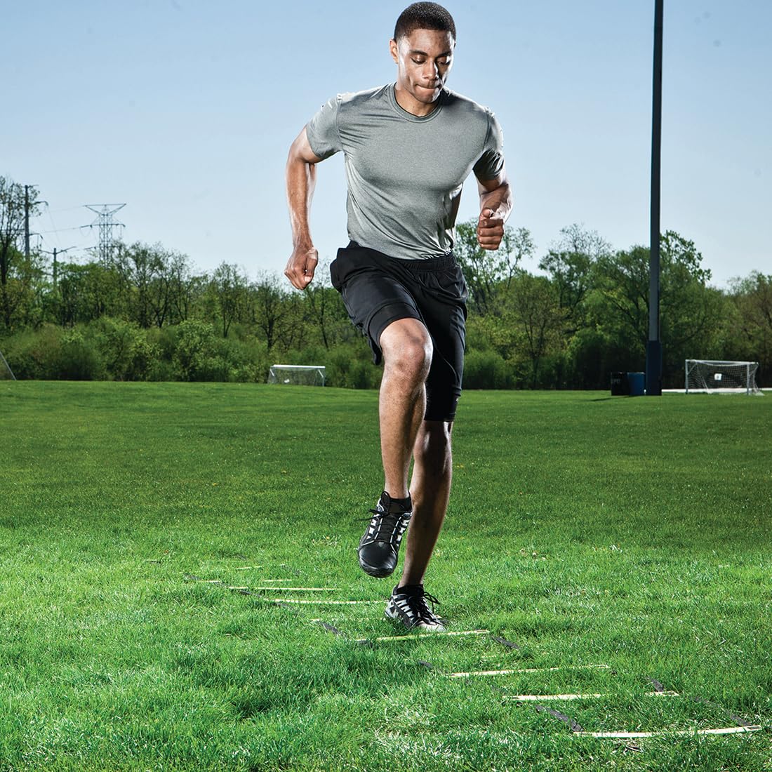PER4M Speed Ladder - Speed and Agility Training for Basketball, Football, Soccer - Footwork Improvement, Coordination, Quickness, Athletic Training - Leg Strength, Body Control, Foot Control Trainer
