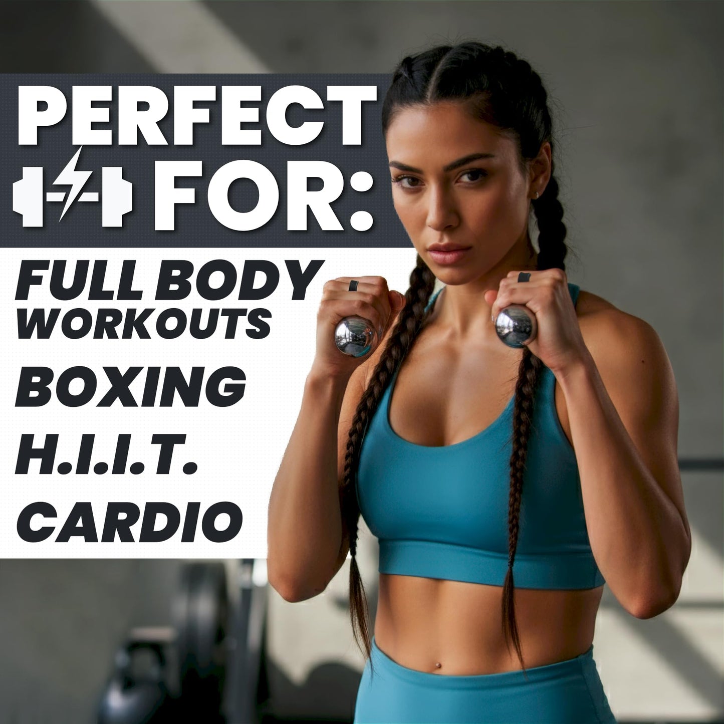 Synergee 4lb Set Cardio Hand Weights. Stainless Steel Hand Weights. Dumbbell Set.