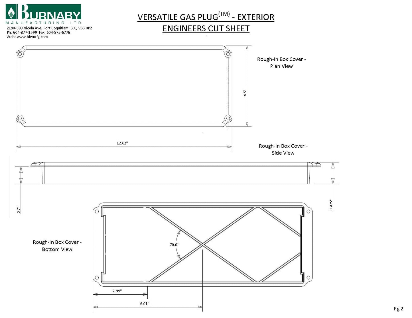 Burnaby Manufacturing Exterior Versatile Gas Plug, 1/2" NPT Inlet, 3/8" Quick Disconnect Otlet, Anodized Aluminum Black Door (Stainless Steel Door)
